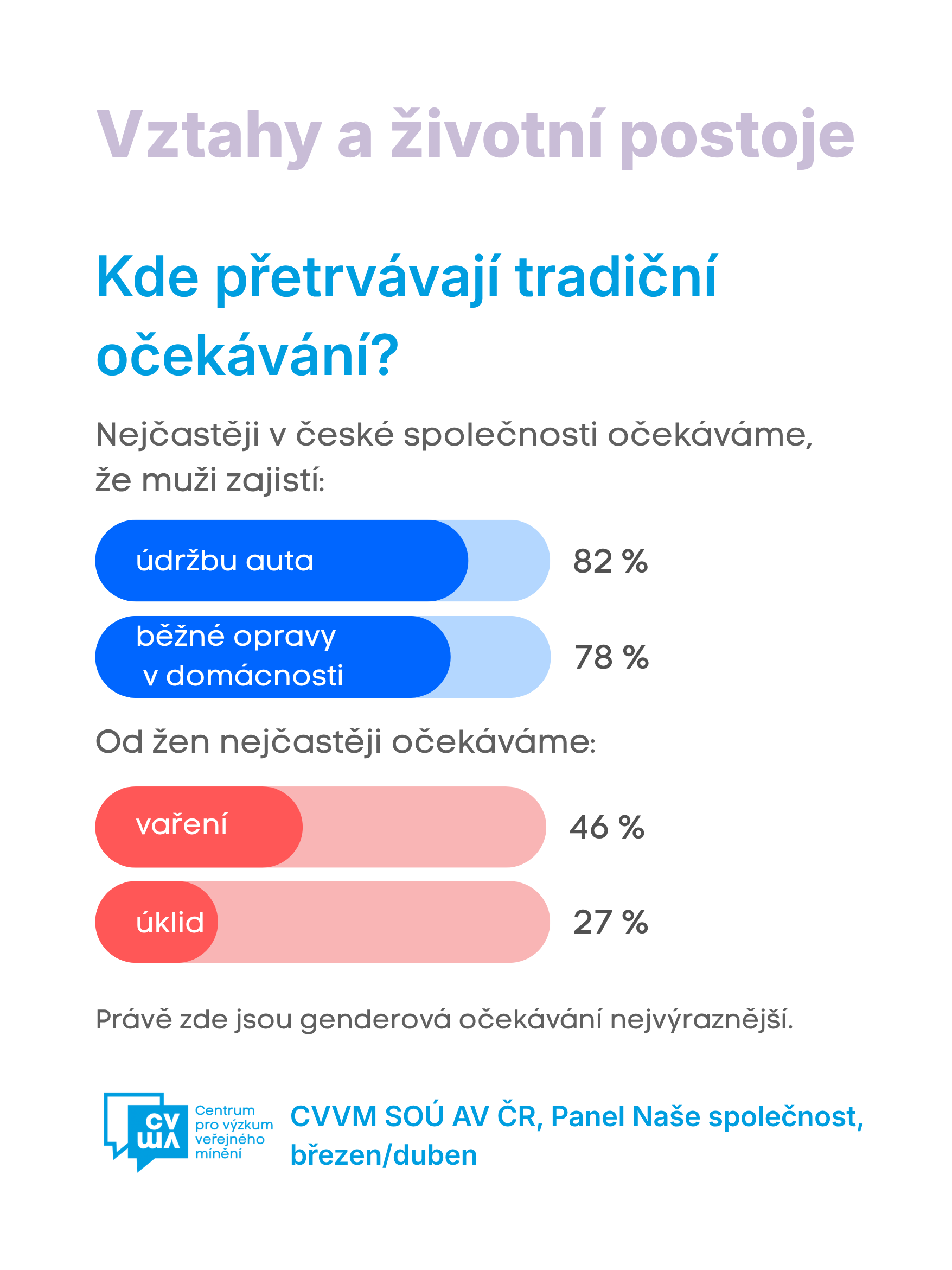 Views of the Czech Population on the Roles of Men and Women in the Household – March/April 2026